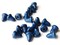 20 11mm Blue Wooden Bell Beads Vintage Wood End Beads Loose Bell Shaped Beads